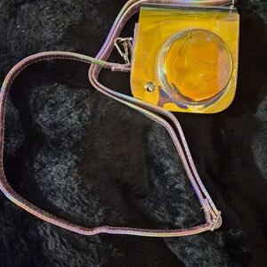 Instax Yellow Camera Case with Iridescent Strap